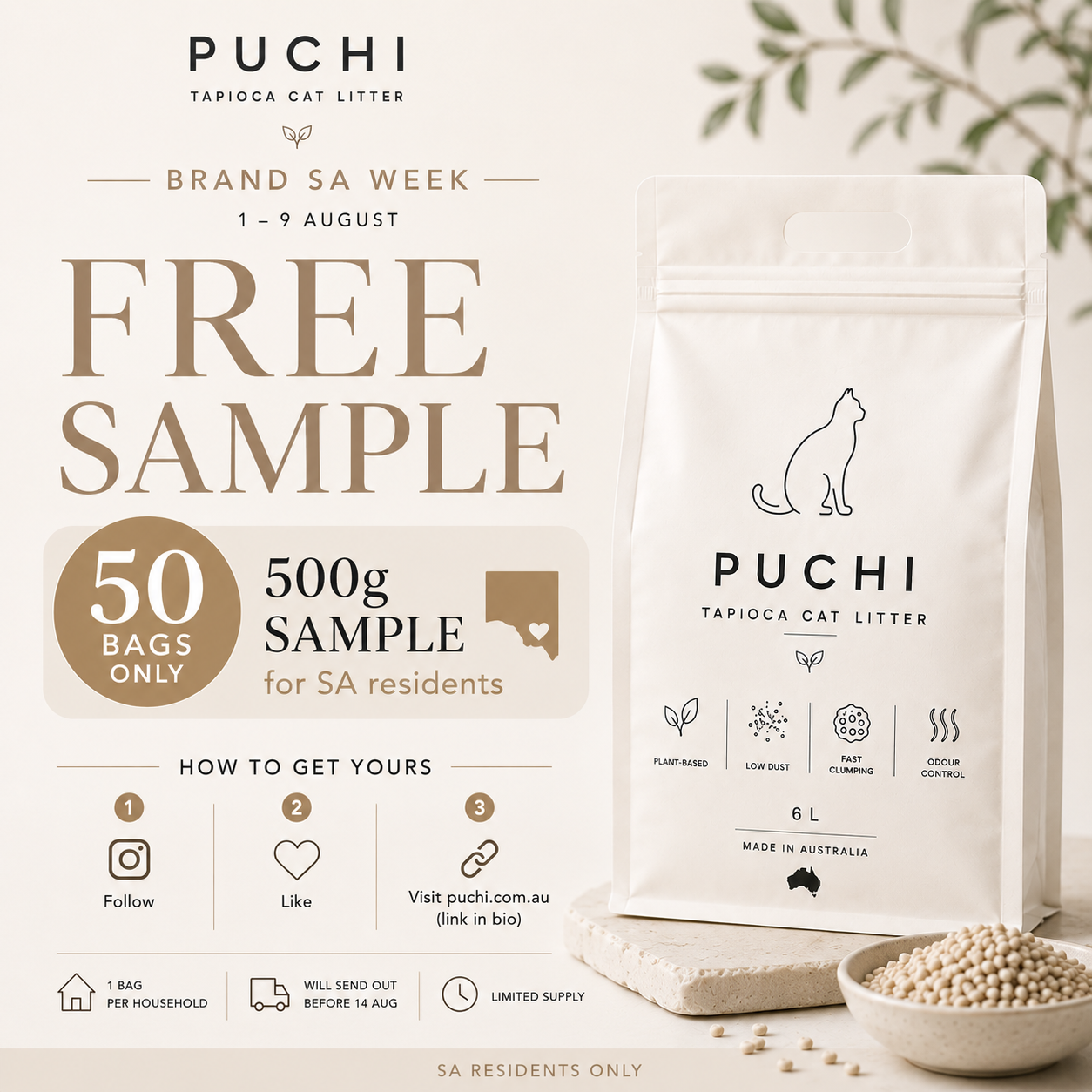 Free 500g sample -  SA resident only *Follow & Like post * (SA week 1-9 Aug)